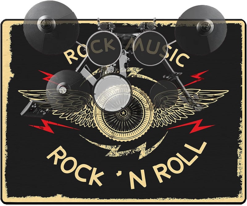 PRIHALF Drum Rug, Drum Set Carpet,Bedroom Living Room Decor,Soundproof Rug Pads Drum Accessories for Drum Set,Non-Slip Carpet,Great Gift for Drummers,100% Polyester(B,5.2 * 6.5(160 * 200cm) ft) - Image 1